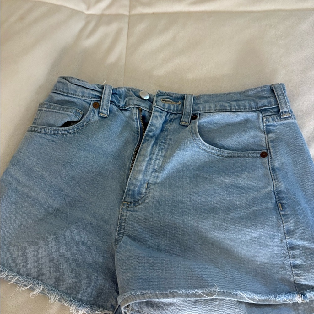 Target Blue Jean Shorts Distressed High-Waisted